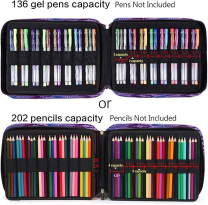 qianshan Pencil Case Holder Slot - Holds 202 Colored Pencils or 136 Gel Pens - Image 5