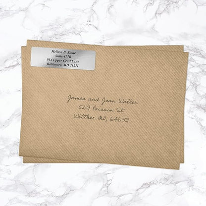 Silver Foil Personalized Return Address Labels - Image 4
