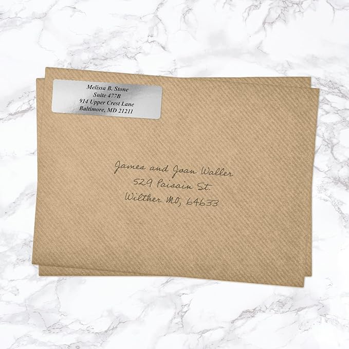 Silver Foil Personalized Return Address Labels - Image 4