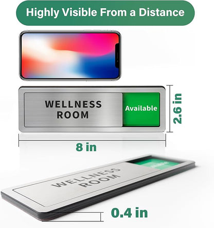 2 Pack Wellness Room Door Signs Do Not Disturb, In Use/Available Slider Sign - Image 3