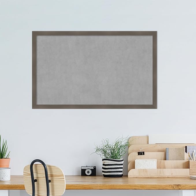 Amanti Art Grey Framed Magnetic Board 26x42 Large Vision Board - Image 5