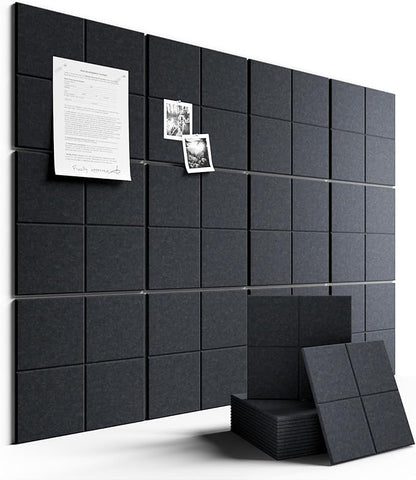 Fluxynara Large Felt Bulletin Board 48" x 36" Cork Board Alternative-12 Pack by FLUXYNARA