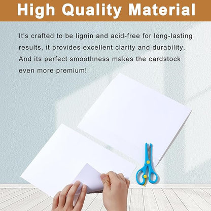Silunkia 300 Sheets White Cardstock 8.5 x 11 Printer Paper, 75lb Heavyweight - Image 4