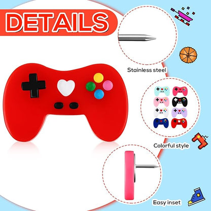 24 Pcs Fun Push Pins for Cork Board Video Game Cork Board Tacks Cute Fun Push - Image 3