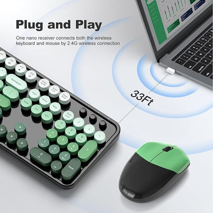 MOFII Wireless Keyboard and Mouse Combo, Full Size 2.4G Plug and Play - Image 2