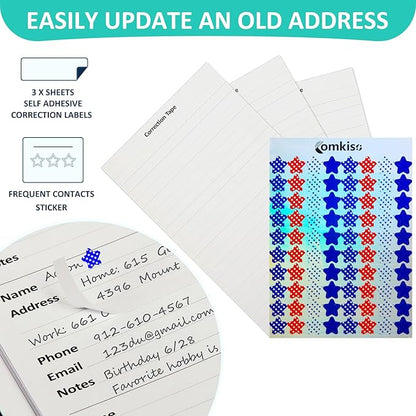 Comkiso Address Book with Individual Alphabetical Tabs Laminated, Large Print - Image 6