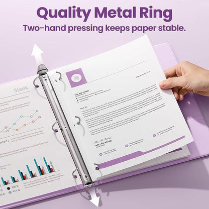 SUNEE 3 Ring Binder 1.5 Inch 1 Pack - Image 2