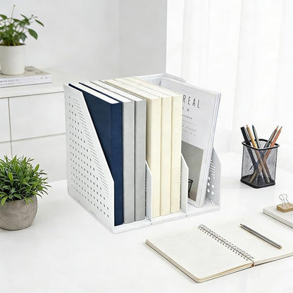 SAYEEC 1Pcs Collapsible Plastic Magazine File Holder Vertical Binder Storage - Image 7