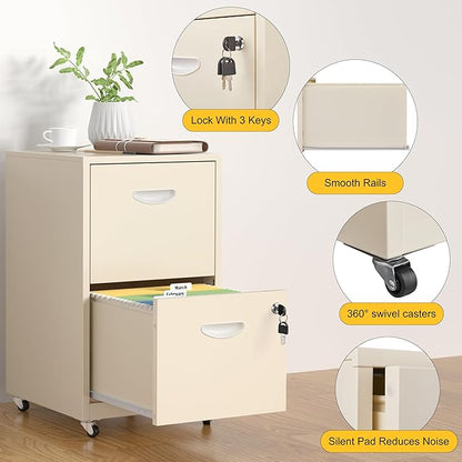 SteeLoong 2 Drawer File Cabinet - Image 5