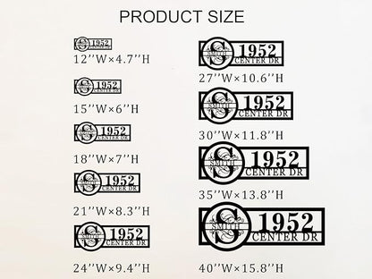 Custom Address Numbers for House, Personalized Hanging Metal Address Signs for - Image 4