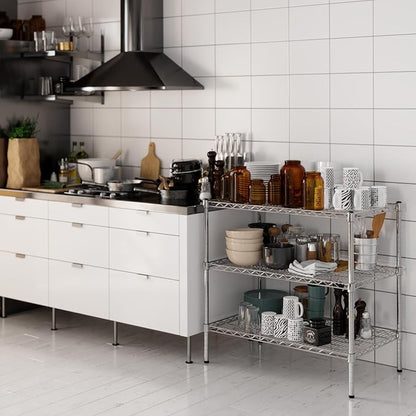 Regal Altair 21" Deep x 36" Wide x 34" Height Wire Shelving Kit | 3-Tier | NSF - Image 6