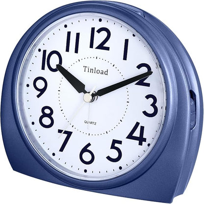 Tinload 5.5" Large Analog Alarm Clock Silent Non Ticking, Gentle Wake, Beep - Image 2