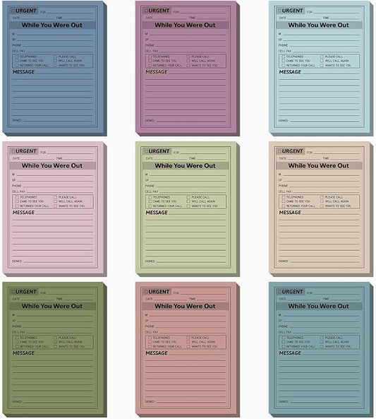 Eaasty 9 Pieces While You were Out Pads 4 x 5 Inches Assorted Colors Sticky by Eaasty