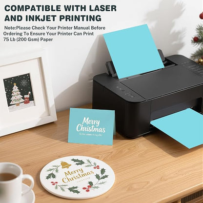 Cardstock 8.5 X 11, 40 Sheets Light Blue Card Stock, 75lb/ 200gsm Copy Paper - Image 4