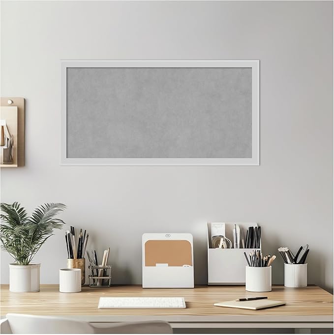Amanti Art Silver Framed Magnetic Board 13x25 Small Vision Board - Image 5