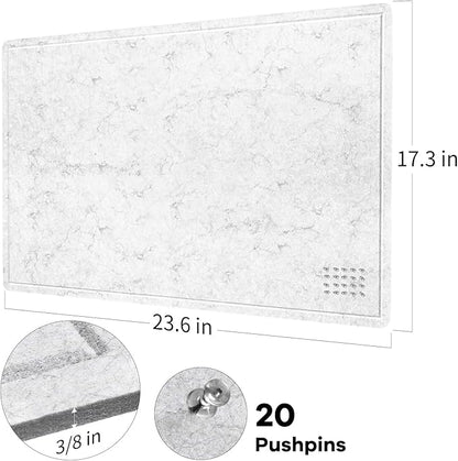 Bulletin Board, 24 x 18 inches Felt Board Decorative Pin Board, Cork Board - Image 6