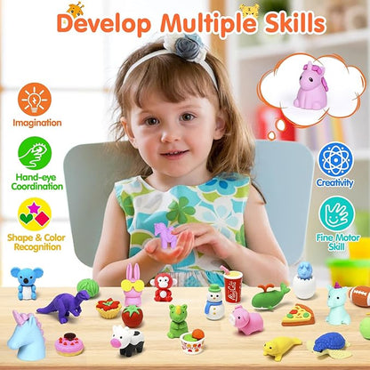 Moosia 90 Pack Animal Pencil Erasers - Image 5