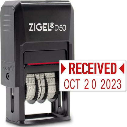 ZIGEL D50 Date Stamp with Received by ZIGEL