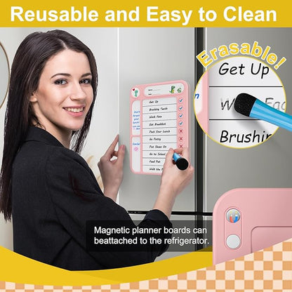 2-Pack Magnetic Chore Chart for Kids, ADHD Task Tracker Easy-Check Routine Dry - Image 6