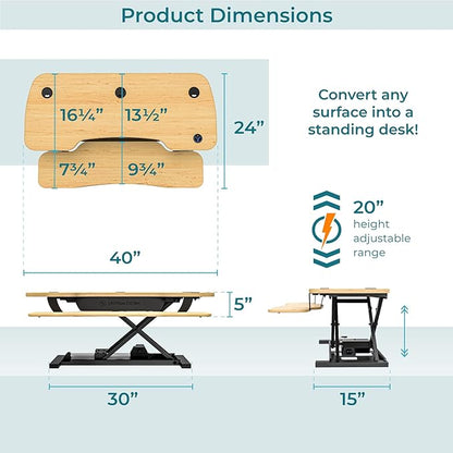 VRSADESK PowerPro™ Electric Standing Desk Converter - Image 4