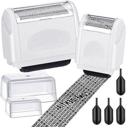 Nezyo 2 Pack Identity Protection Roller Stamp Identity Theft, Confidential by Nezyo
