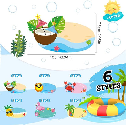 Henoyso 108 Pcs Summer Desk Name Tags - Image 2