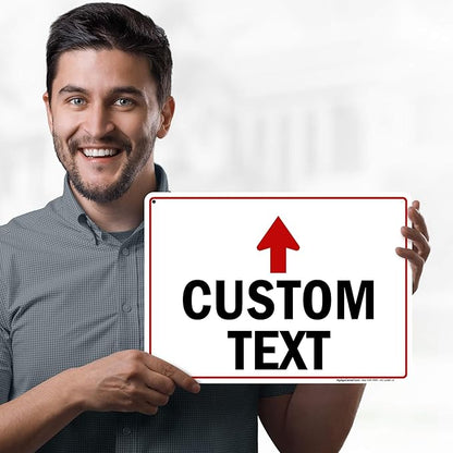 Custom Arrow, Custom Directional Sign, Up Arrow, 10x14 Inches, 55 mil thick HDPE - Image 2