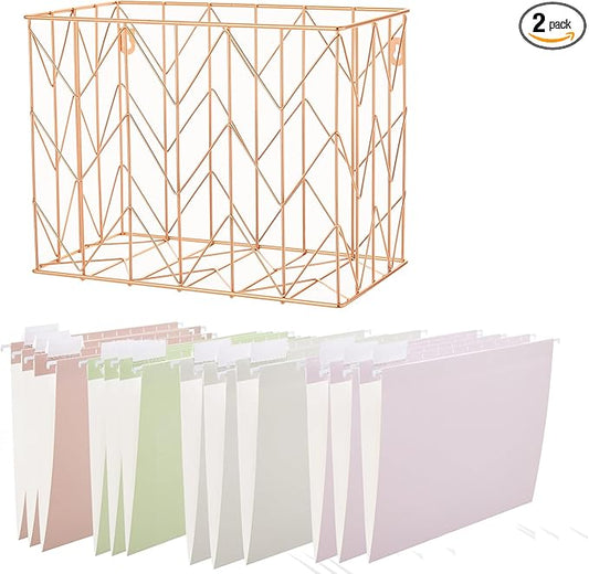 Fei Bi Hanging rose gold file organizer by FeiBi