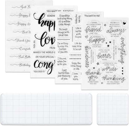 UCEC 4 Sheets Words Clear Stamps by UCEC