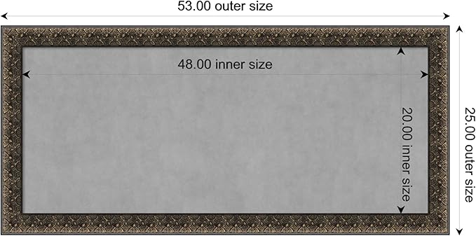 Amanti Art Black Framed Magnetic Board 25x53 Oversize Vision Board - Image 3