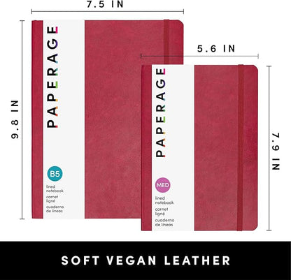 PAPERAGE Softcover Lined Journal Notebook, 160 Pages, Medium College Ruled - Image 2
