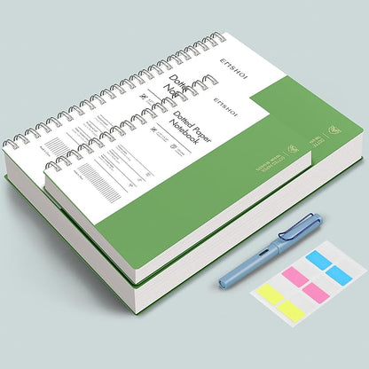 EMSHOI A4 Spiral Notebook Bullet Dotted journal, 11.2" X 8.27", 300 Pages/150 - Image 5