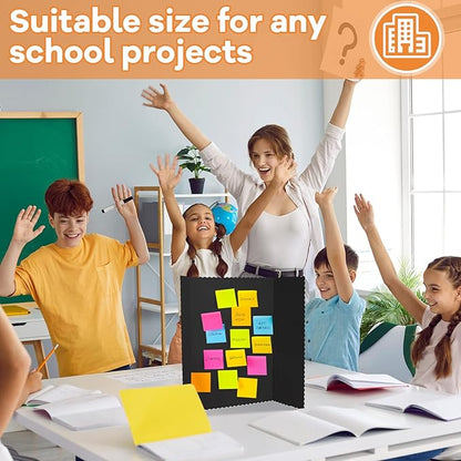 Henoyso 12 Pcs 14 x 22 Inch Black Trifold Poster Board Large Tri Fold - Image 7