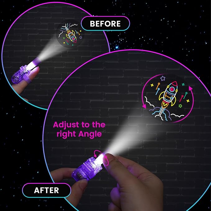 LovesTown 24PCS Space Themed Party Favors, LED Finger Lights - Image 5
