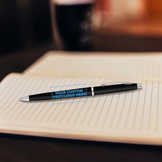DISCOUNT PROMOS Custom Langham Ballpoint Pens Set of 10, Personalized Bulk Pack - Image 6