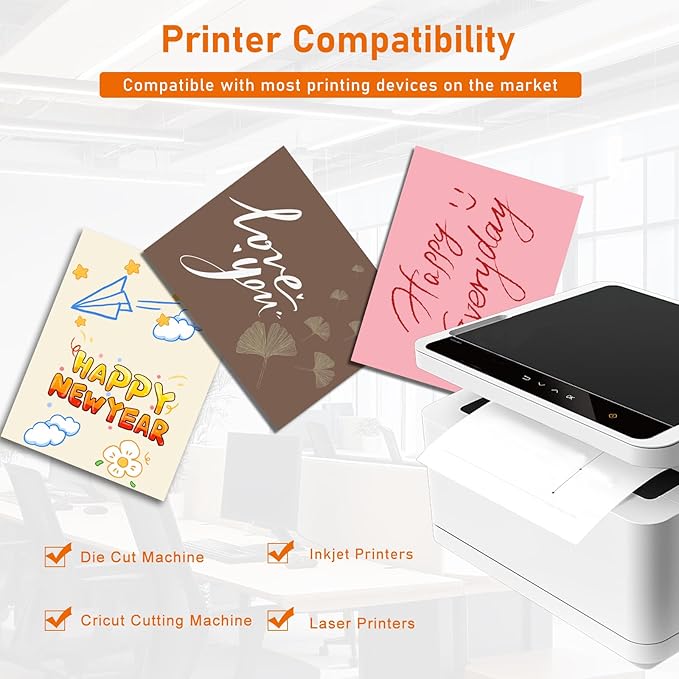 Guakicae 32 Sheets Coffee Cardstock 8.5 x 11 Printer Paper, 80lb Premium Dark - Image 4