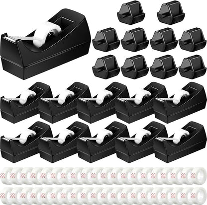 Yahenda 10 Pack Desktop Tape Dispenser Non Skid Base by Yahenda