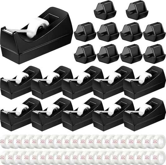 Yahenda 10 Pack Desktop Tape Dispenser Non Skid Base by Yahenda