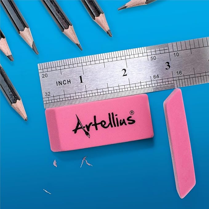 Artellius Pink Erasers | Latex & Smudge Free | Bulk School Supplies | Classrooms - Image 7