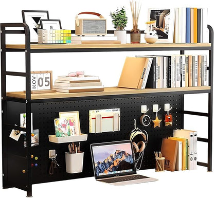 ZWCQSYS 2-Tier Desktop Bookshelf Hutch - Image 7
