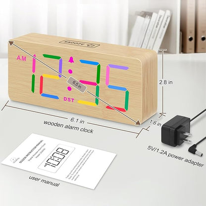 DreamSky Wooden Digital Alarm Clock - Image 7