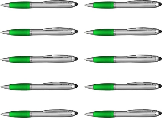 DISCOUNT PROMOS Stylus Ballpoint Pens Set of 10, Bulk Pack by DISCOUNTPROMOS
