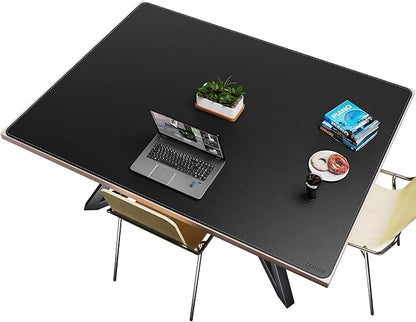 CENNBIE HUGE160 63" x 47" Black Leather Desk Mat by CENNBIE
