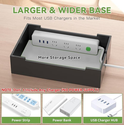 Pezin & Hulin Bamboo Charging Station, Electronic Devices Organizer - Image 4