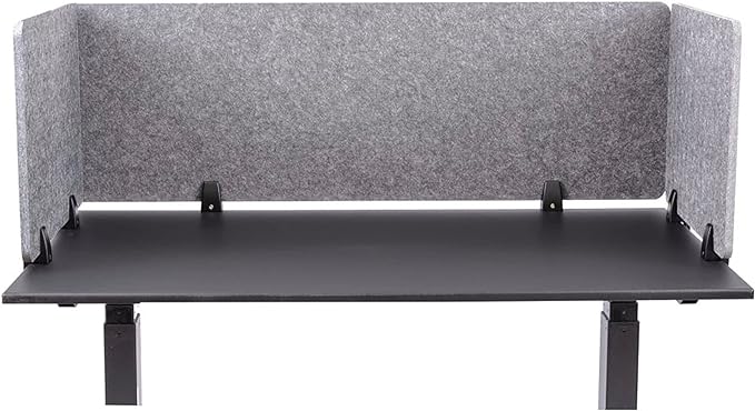 Stand Up Desk Store ReFocus Raw Clamp-On Acoustic Desk Divider Mounted Privacy - Image 2