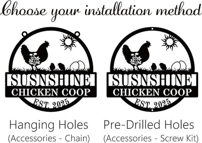 Personalized Chicken Coop Metal Signs Custom Chicken Coop Decor Chicken Coop - Image 2