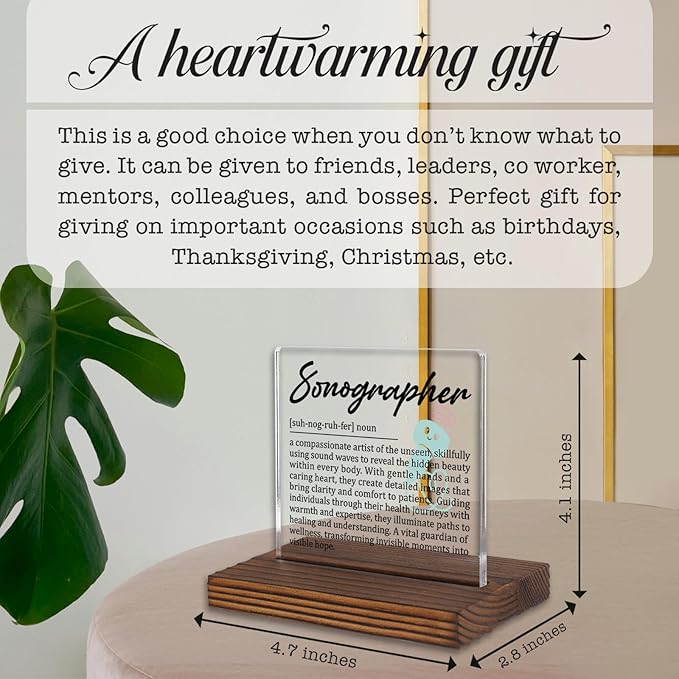 Sonographer Gifts, Thank You Desk Sign - Image 4