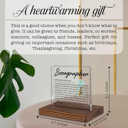 Sonographer Gifts, Thank You Desk Sign - Image 4