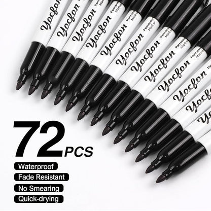 Yocfon Permanent Markers, Fine Tip, Waterproof Markers, Works On Plastic - Image 2
