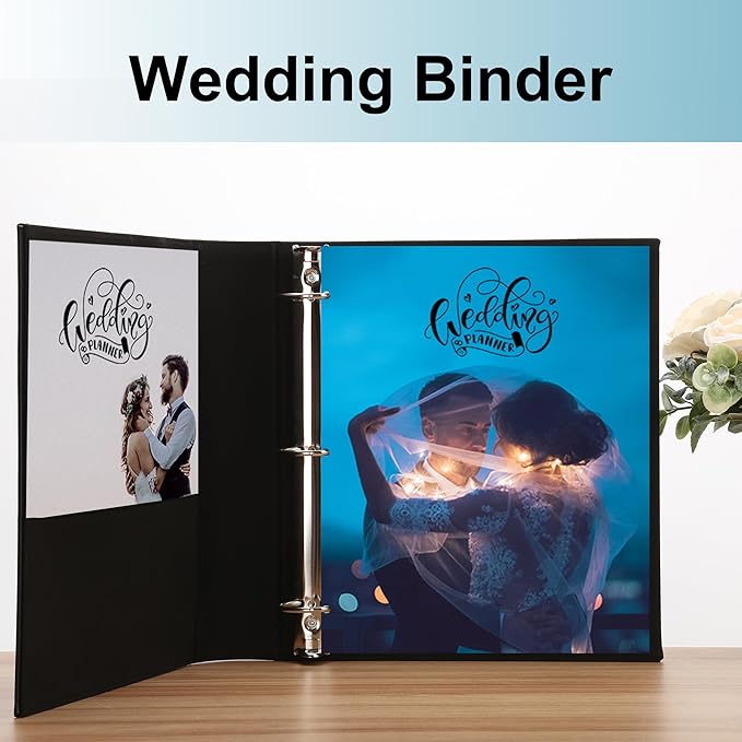 LETVPVOW Vintage Hardback 3 Ring Binder 2 Inch, Professional Leather Binders 2 - Image 8